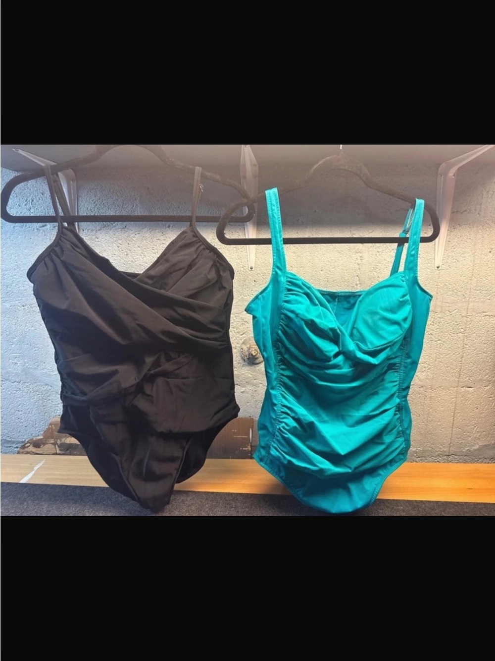 Sonoma Women's One-Piece Swim Set in Black and Teal